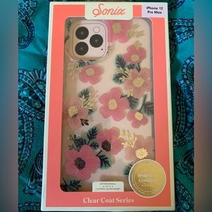 Floral pink iPhone 12 Pro Max phone case by SONIX  clear coat series beautiful